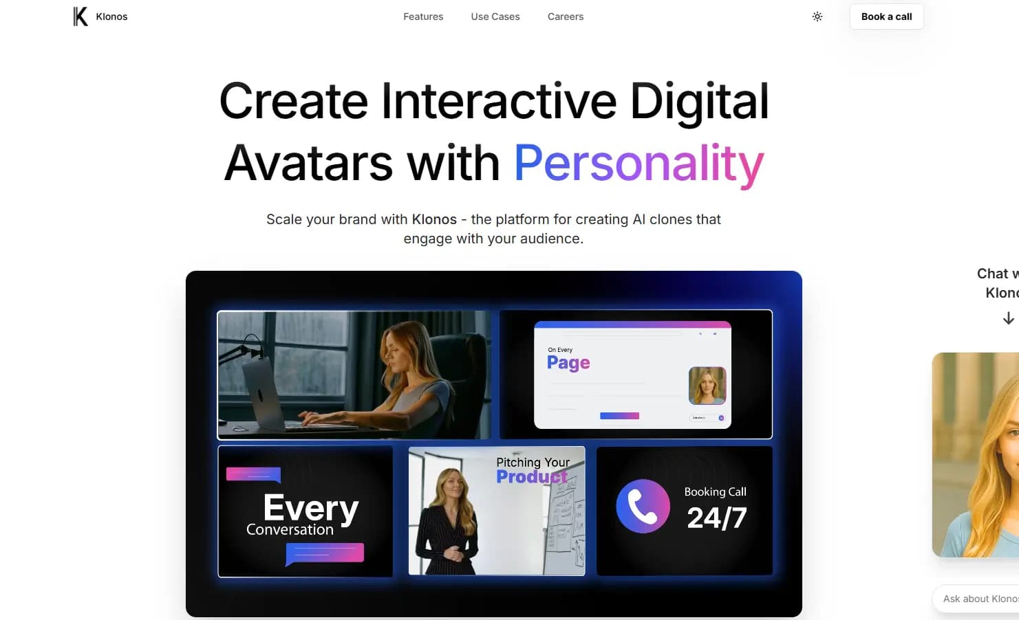 Klonos website preview